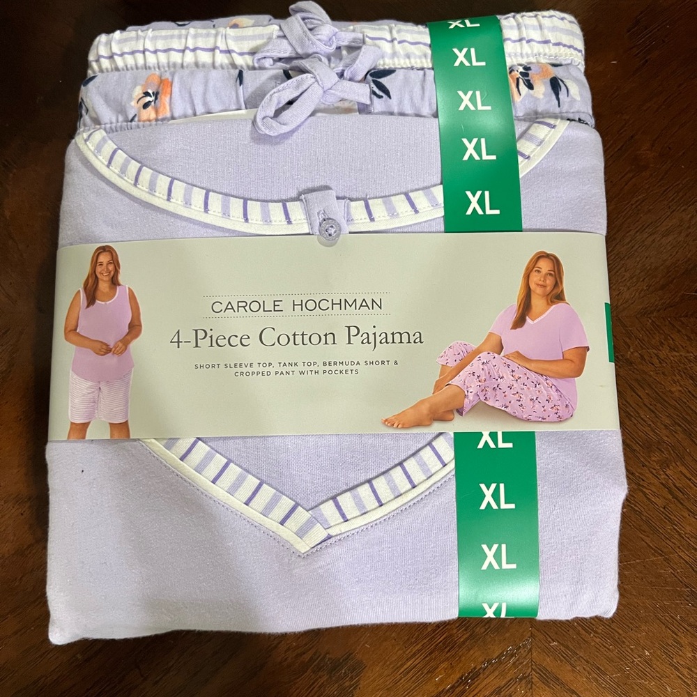 Midnight by Carole Hochman Purple Cotton Pajama Set